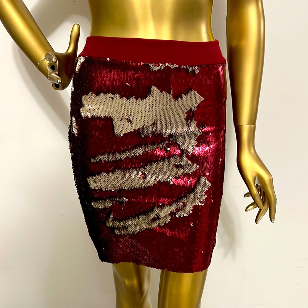 2 way sequin skirt